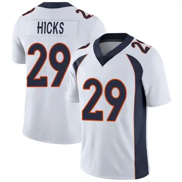 Nike Faion Hicks Men's Limited Denver Broncos White Vapor Untouchable Jersey