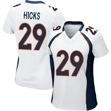 Nike Faion Hicks Women's Game Denver Broncos White Jersey