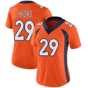 Nike Faion Hicks Women's Limited Denver Broncos Orange Team Color Vapor Untouchable Jersey
