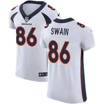 Nike Freddie Swain Men's Elite Denver Broncos White Vapor Untouchable Jersey