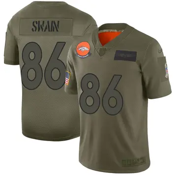 Nike Freddie Swain Men's Limited Denver Broncos Camo 2019 Salute to Service Jersey