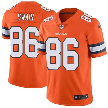 Nike Freddie Swain Men's Limited Denver Broncos Orange Color Rush Vapor Untouchable Jersey