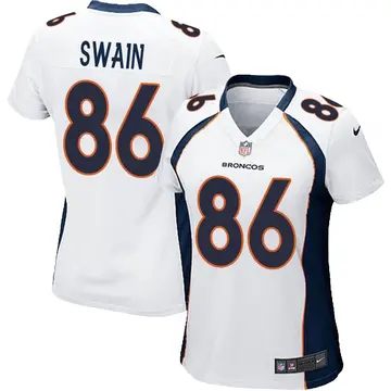 Nike Freddie Swain Women's Game Denver Broncos White Jersey