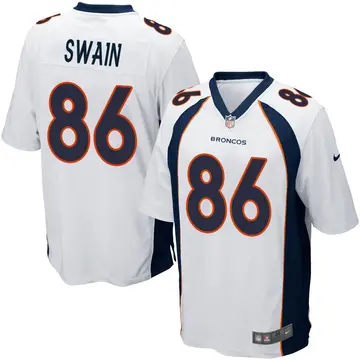 Nike Freddie Swain Youth Game Denver Broncos White Jersey