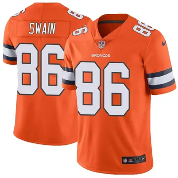 Nike Freddie Swain Youth Limited Denver Broncos Orange Color Rush Vapor Untouchable Jersey