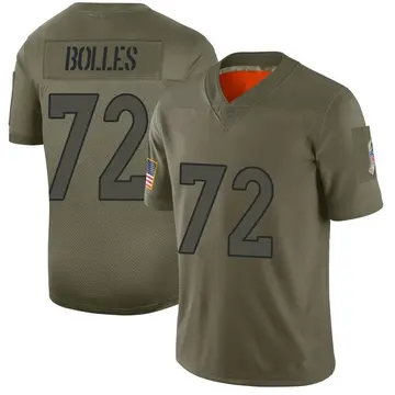 Nike Garett Bolles Men's Limited Denver Broncos Camo 2019 Salute to Service Jersey