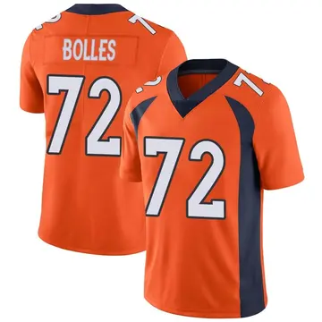 Nike Garett Bolles Men's Limited Denver Broncos Orange Team Color Vapor Untouchable Jersey
