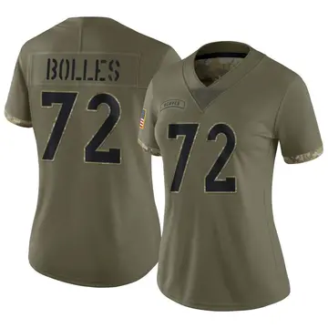 Nike Garett Bolles Women's Limited Denver Broncos Olive 2022 Salute To Service Jersey