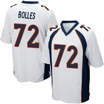Nike Garett Bolles Youth Game Denver Broncos White Jersey