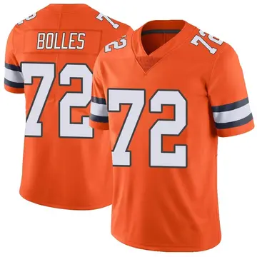 Nike Garett Bolles Youth Limited Denver Broncos Orange Color Rush Vapor Untouchable Jersey