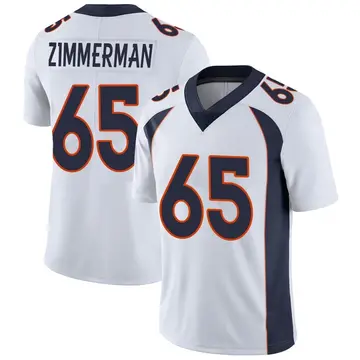 Nike Gary Zimmerman Men's Limited Denver Broncos White Vapor Untouchable Jersey