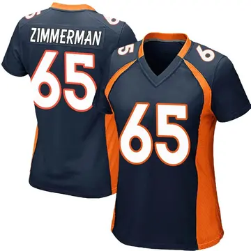 Nike Gary Zimmerman Women's Game Denver Broncos Navy Blue Alternate Jersey