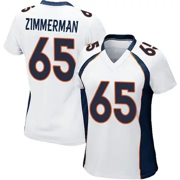 Nike Gary Zimmerman Women's Game Denver Broncos White Jersey