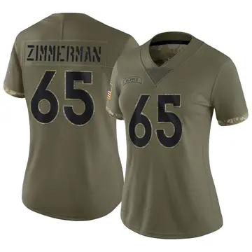 Nike Gary Zimmerman Women's Limited Denver Broncos Olive 2022 Salute To Service Jersey