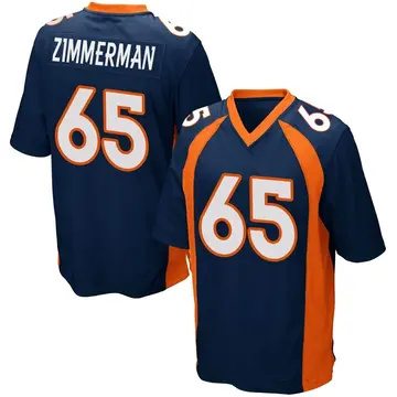 Nike Gary Zimmerman Youth Game Denver Broncos Navy Blue Alternate Jersey