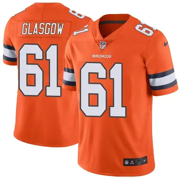 Nike Graham Glasgow Men's Limited Denver Broncos Orange Color Rush Vapor Untouchable Jersey