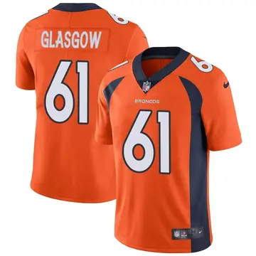 Nike Graham Glasgow Men's Limited Denver Broncos Orange Team Color Vapor Untouchable Jersey