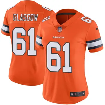 Nike Graham Glasgow Women's Limited Denver Broncos Orange Color Rush Vapor Untouchable Jersey