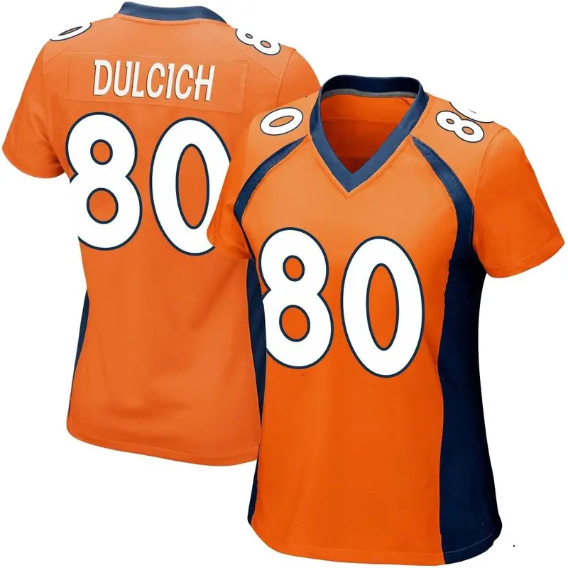 Nike Greg Dulcich Women's Game Denver Broncos Orange Team Color Jersey