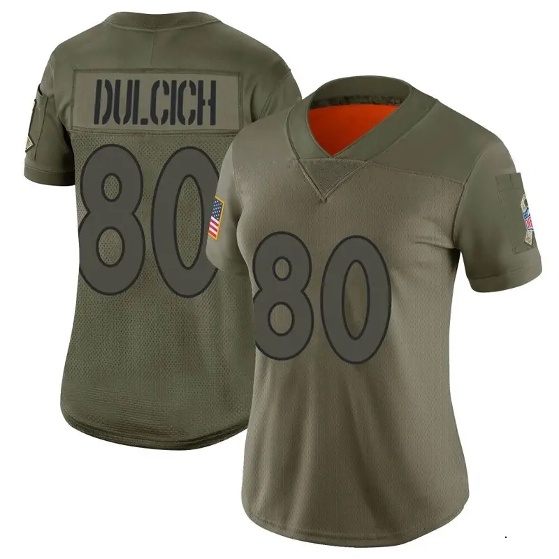 Nike Greg Dulcich Women's Limited Denver Broncos Camo 2019 Salute to Service Jersey