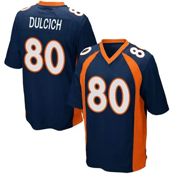 Nike Greg Dulcich Youth Game Denver Broncos Navy Blue Alternate Jersey