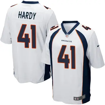 Nike JaQuan Hardy Men's Game Denver Broncos White Jersey