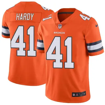 Nike JaQuan Hardy Men's Limited Denver Broncos Orange Color Rush Vapor Untouchable Jersey