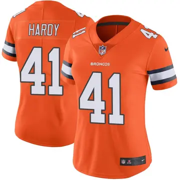 Nike JaQuan Hardy Women's Limited Denver Broncos Orange Color Rush Vapor Untouchable Jersey