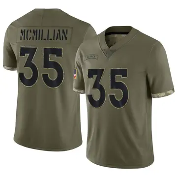 Nike Ja'Quan McMillian Men's Limited Denver Broncos Olive 2022 Salute To Service Jersey
