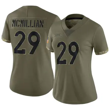 Nike Ja'Quan McMillian Women's Limited Denver Broncos Olive 2022 Salute To Service Jersey