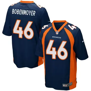 Nike Jacob Bobenmoyer Men's Game Denver Broncos Navy Blue Alternate Jersey