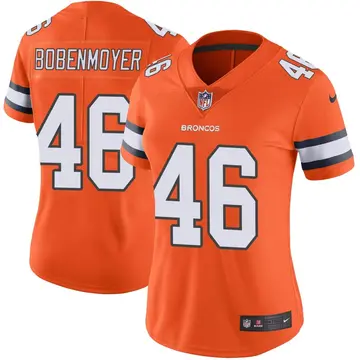 Nike Jacob Bobenmoyer Women's Limited Denver Broncos Orange Color Rush Vapor Untouchable Jersey