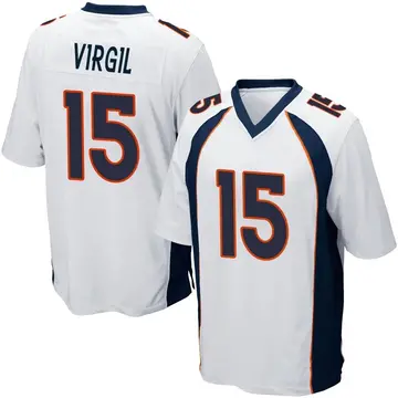 Nike Jalen Virgil Men's Game Denver Broncos White Jersey