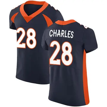 Nike Jamaal Charles Men's Elite Denver Broncos Navy Alternate Vapor Untouchable Jersey