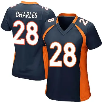 Nike Jamaal Charles Women's Game Denver Broncos Navy Blue Alternate Jersey