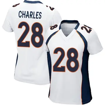 Nike Jamaal Charles Women's Game Denver Broncos White Jersey