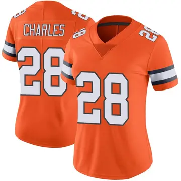 Nike Jamaal Charles Women's Limited Denver Broncos Orange Color Rush Vapor Untouchable Jersey
