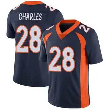 Nike Jamaal Charles Youth Limited Denver Broncos Navy Vapor Untouchable Jersey