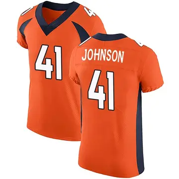 Nike Jamar Johnson Men's Elite Denver Broncos Orange Team Color Vapor Untouchable Jersey