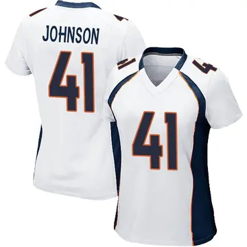 Nike Jamar Johnson Women's Game Denver Broncos White Jersey