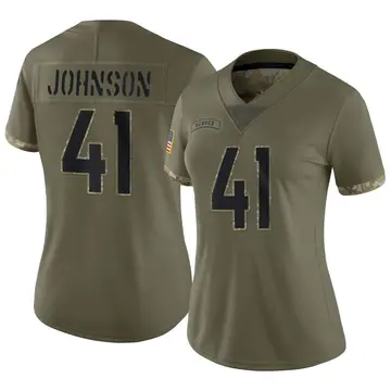 Nike Jamar Johnson Women's Limited Denver Broncos Olive 2022 Salute To Service Jersey