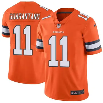 Nike Jarrett Guarantano Men's Limited Denver Broncos Orange Color Rush Vapor Untouchable Jersey