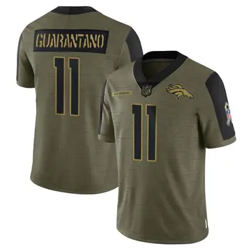 Nike Jarrett Guarantano Youth Limited Denver Broncos Olive 2021 Salute To Service Jersey