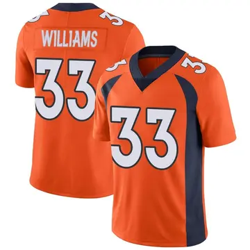 Nike Javonte Williams Men's Limited Denver Broncos Orange Team Color Vapor Untouchable Jersey