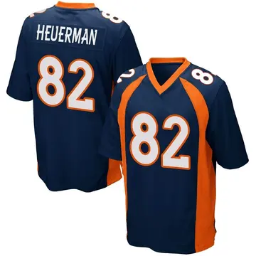 Nike Jeff Heuerman Men's Game Denver Broncos Navy Blue Alternate Jersey