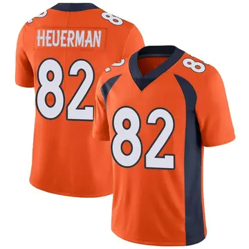 Nike Jeff Heuerman Men's Limited Denver Broncos Orange Team Color Vapor Untouchable Jersey