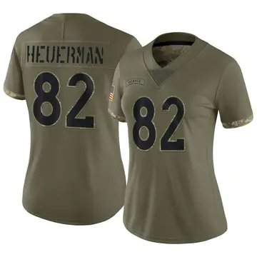 Nike Jeff Heuerman Women's Limited Denver Broncos Olive 2022 Salute To Service Jersey