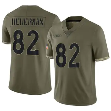 Nike Jeff Heuerman Youth Limited Denver Broncos Olive 2022 Salute To Service Jersey