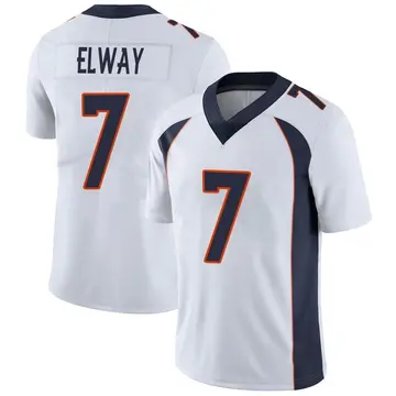 Nike John Elway Men's Limited Denver Broncos White Vapor Untouchable Jersey