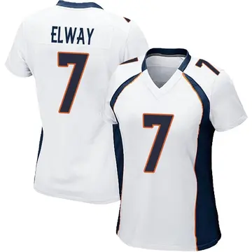 Nike John Elway Women's Game Denver Broncos White Jersey